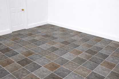 1:12 Scale Dolls House Miniature – Rustic Stone Tile Effect Flooring Sheets x2