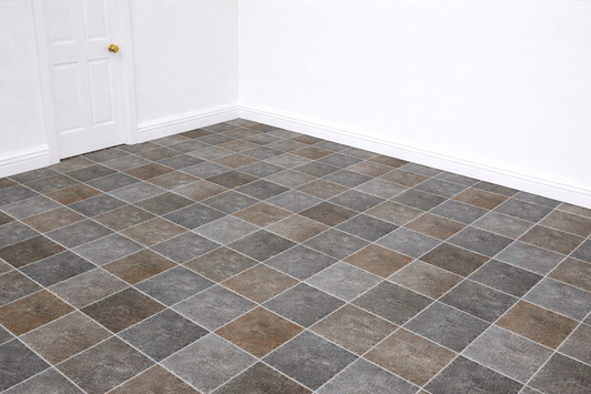 1:12 Scale Dolls House Miniature – Rustic Stone Tile Effect Flooring Sheets x2