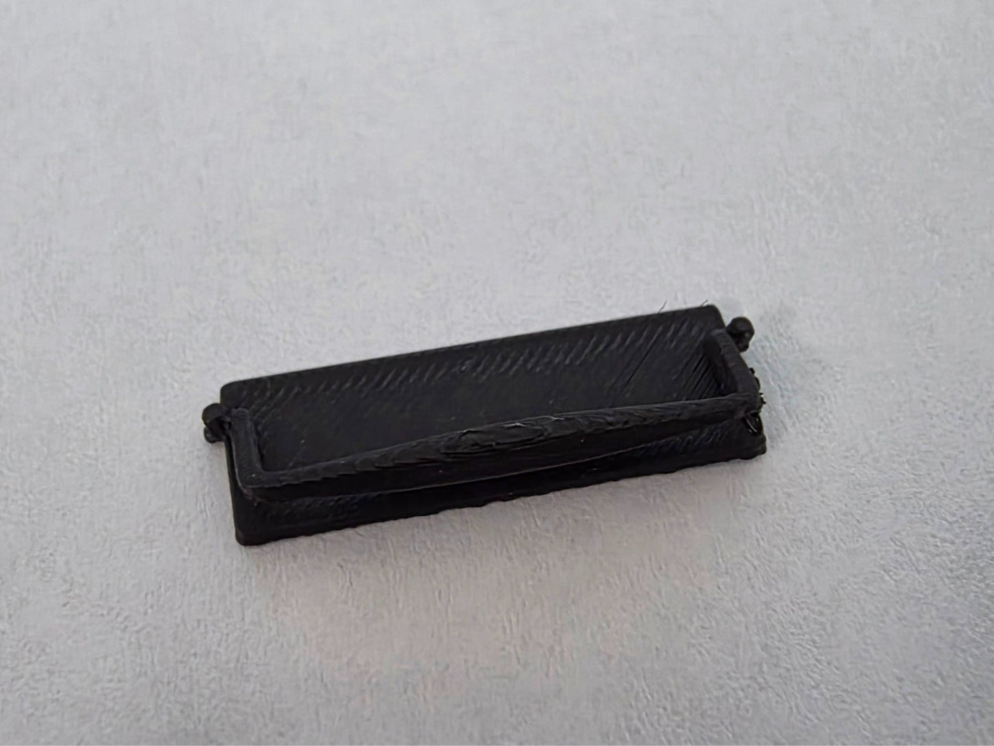 1:12 Scale Dolls House Miniature – Black Door Letterbox (Non-Opening)