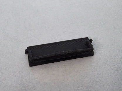 1:12 Scale Dolls House Miniature – Black Door Letterbox (Non-Opening)