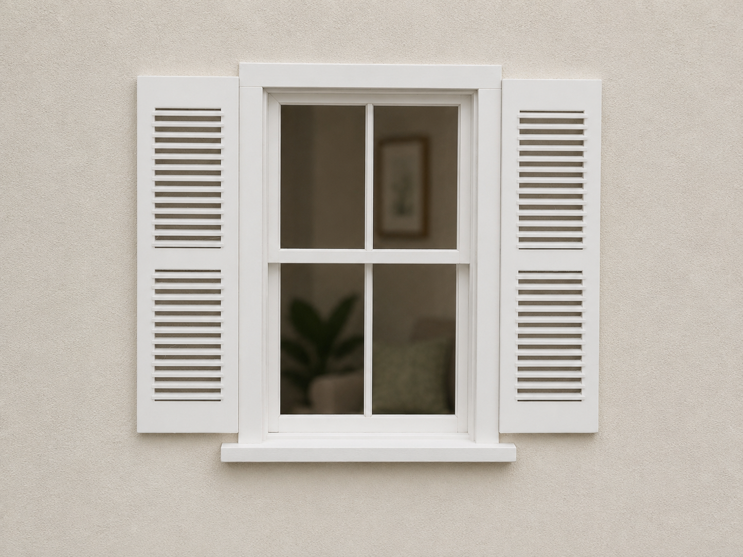 1:12 Scale Dolls House Miniature – Pair of Window Shutters
