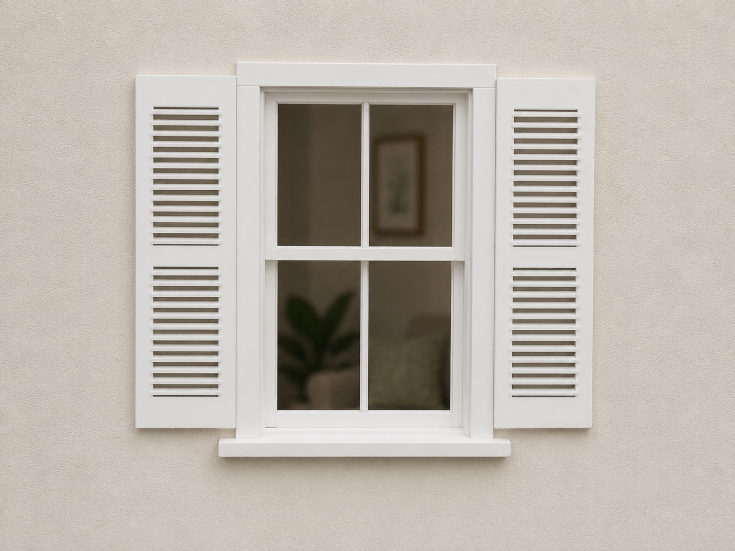 1:12 Scale Dolls House Miniature – Pair of Window Shutters