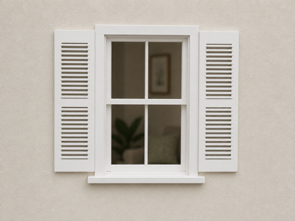 1:12 Scale Dolls House Miniature – Pair of Window Shutters