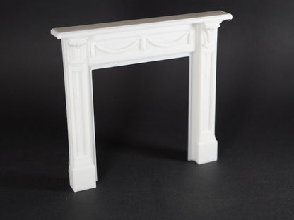 1:12 Scale Dolls House Miniature – Regency Garland Fireplace & Marble Hearth