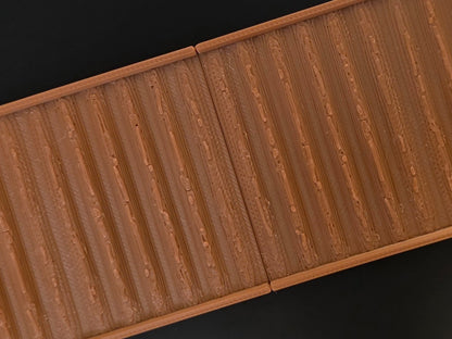 1:12 Scale Dolls House Miniature Wall Panel – Brown Wood Look Panels (2 Pack)