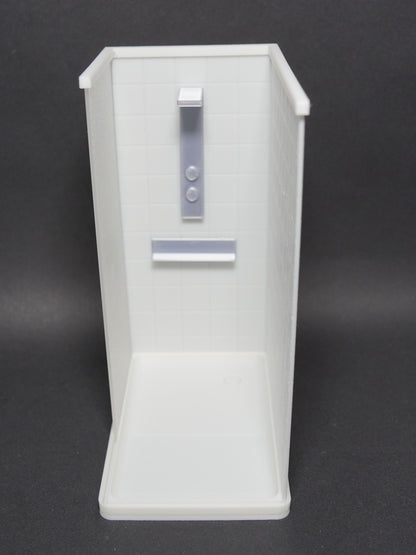 1:12 Scale Dolls House Miniature – Realistic Modern Bathroom Walk-In Shower