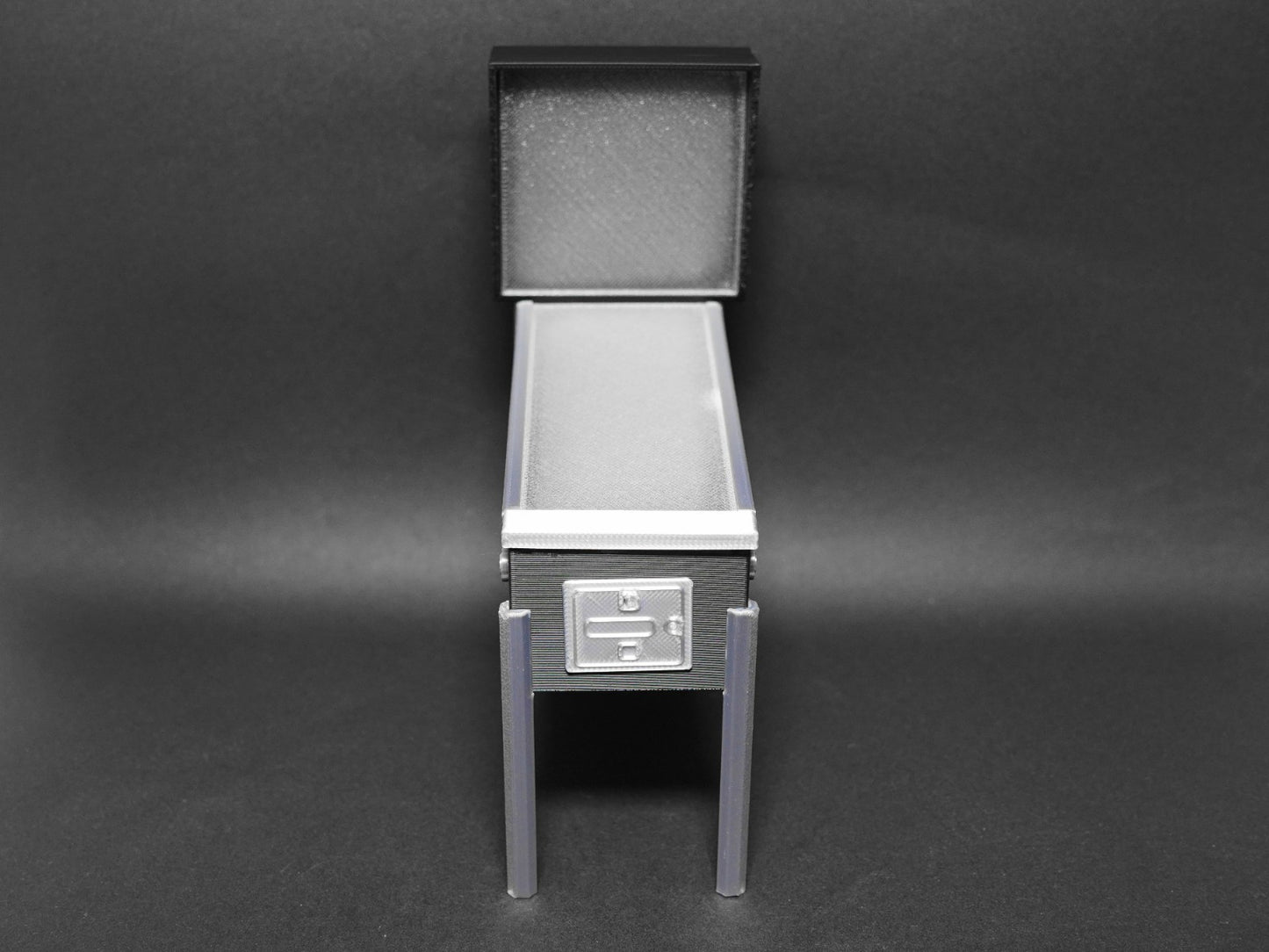 1:12 Scale Dolls House Miniature – Black & Silver Arcade Gaming Pinball Machine