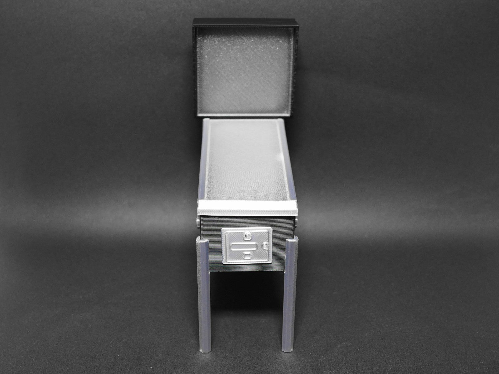 1:12 Scale Dolls House Miniature – Black & Silver Arcade Gaming Pinball Machine