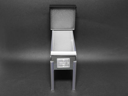 1:12 Scale Dolls House Miniature – Black & Silver Arcade Gaming Pinball Machine