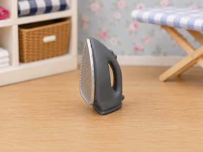 1:12 Scale Dolls House Miniature – Modern Iron (Grey Russell Hobbs Inspired)