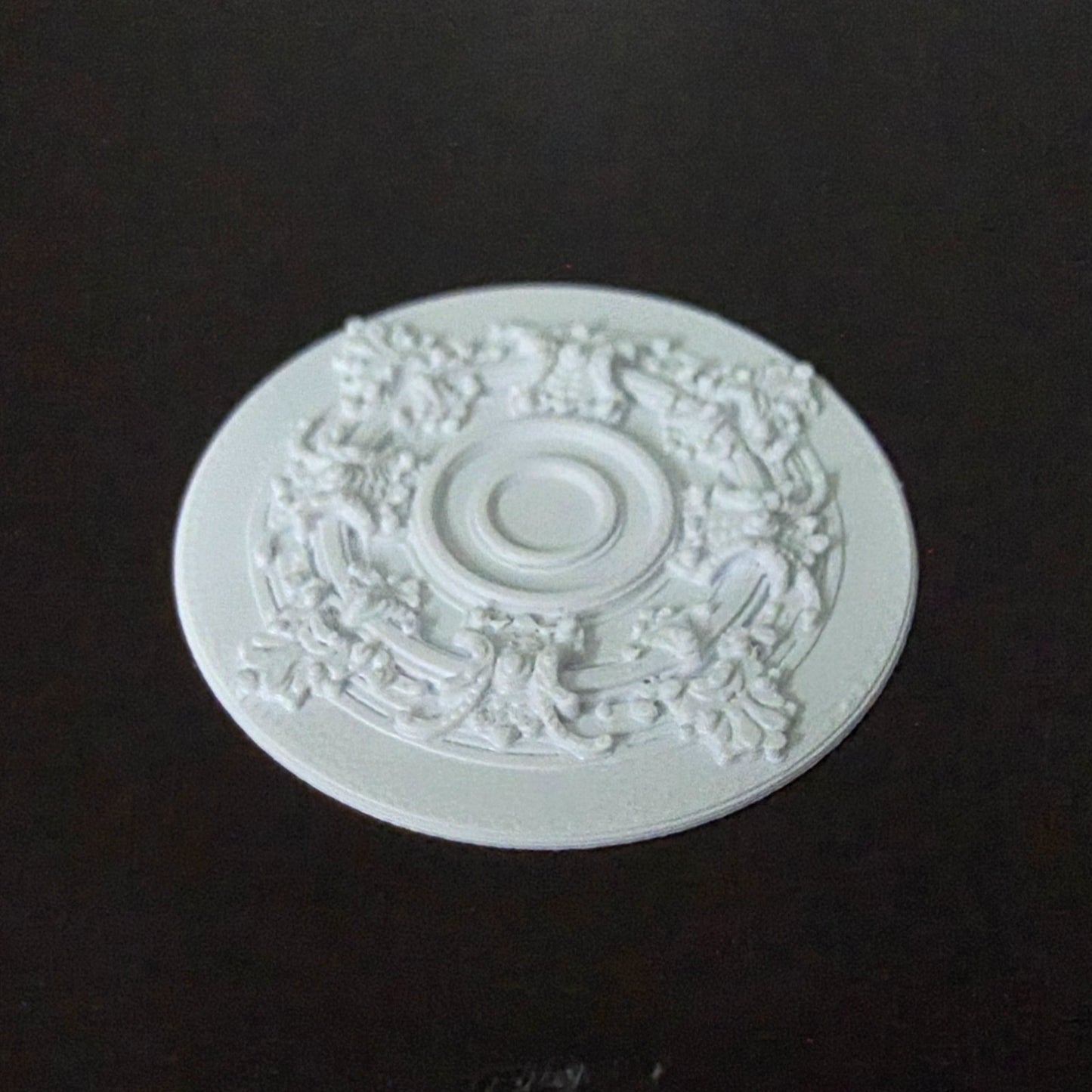 1:12 Scale Dolls House Miniature – Ceiling Rose (40mm) – High Detail & Drillable
