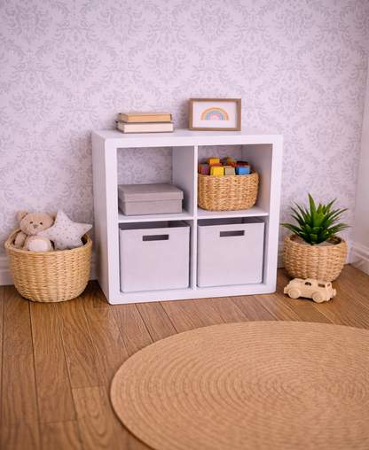 1:12 Scale Dolls House Miniature - IKEA-Inspired KALLAX 2x2 Shelving Unit