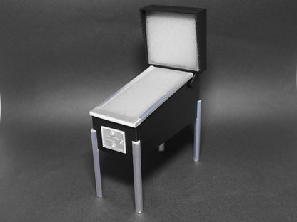 1:12 Scale Dolls House Miniature – Black & Silver Arcade Gaming Pinball Machine