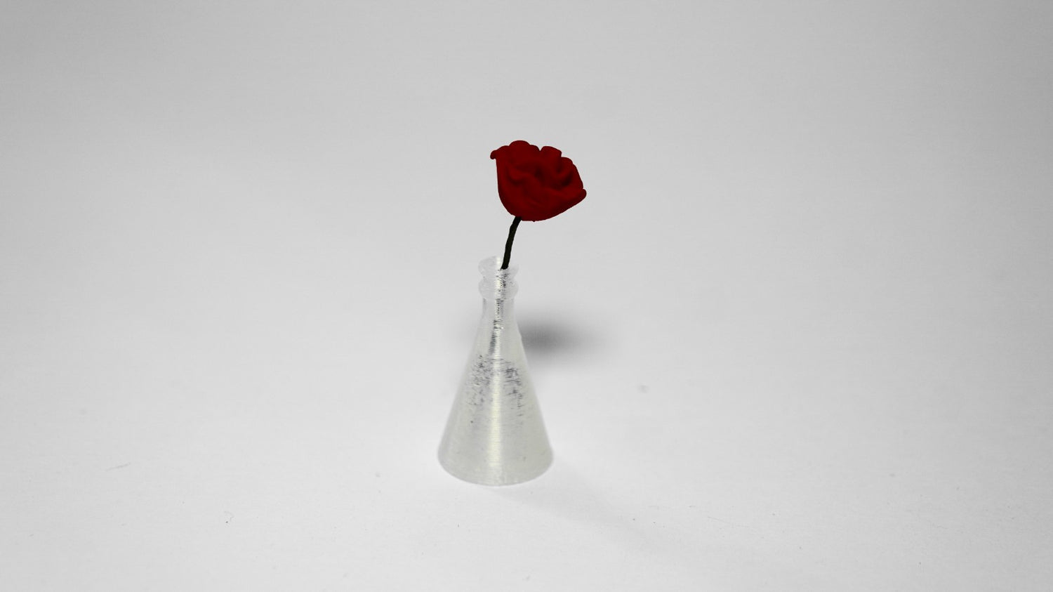 1:12 Scale Dolls House Miniature – Rose Stem in Vase