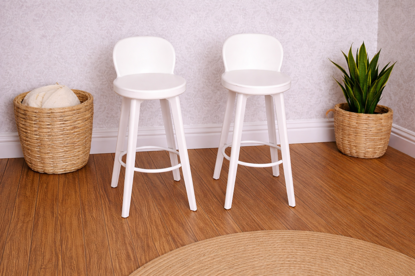 1:12 Scale Dolls House Miniature - IKEA-Inspired 2x Pub Bar Stools / Chairs