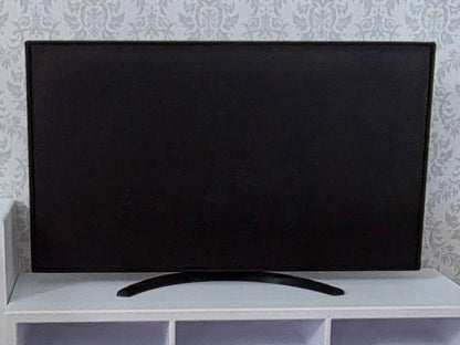 1:12 Scale Dolls House Miniature – LCD TV with Stand - 65” Style Television