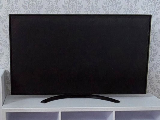 1:12 Scale Dolls House Miniature – LCD TV with Stand - 65” Style Television