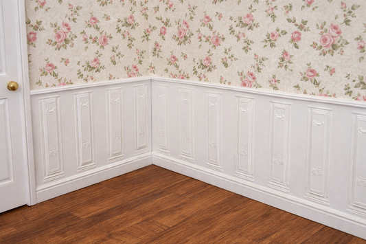 1:12 Scale Dolls House Miniature Wall Panel – Wall Panelling Panels (2 Pack) #1
