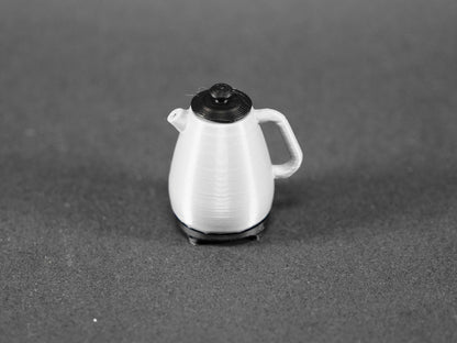 1:12 Scale Dolls House Miniature – Kettle (Grey/Silver Ninja Inspired)
