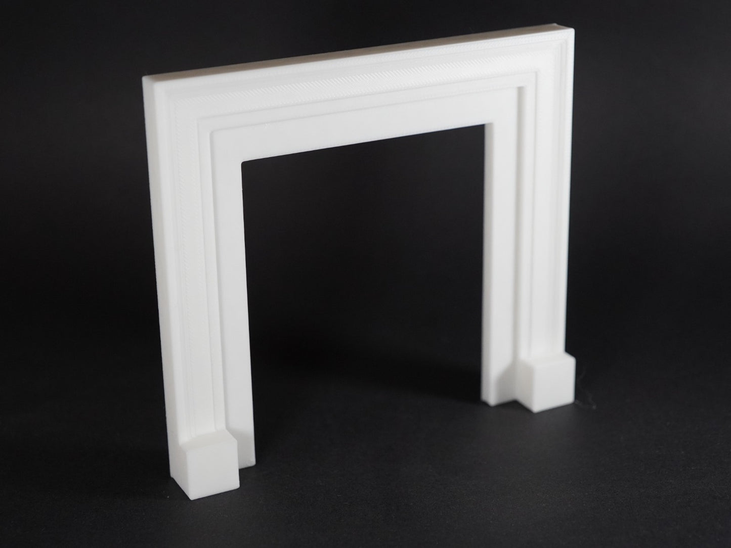 1:12 Scale Dolls House Miniature – Modern Contemporary Fireplace & Marble Hearth