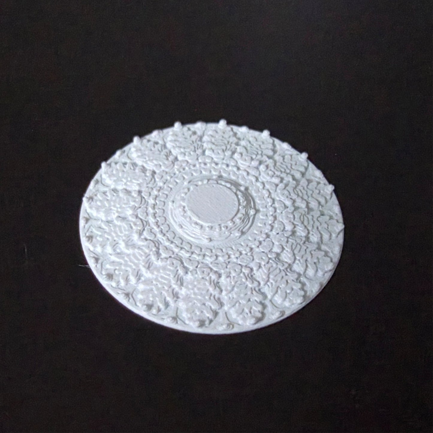 1:12 Scale Dolls House Miniature – Ceiling Rose (40mm) – High Detail & Drillable