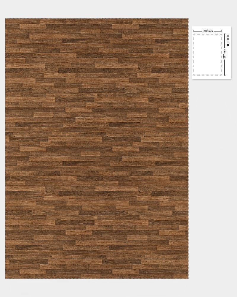 1:12 Scale Dolls House Miniature – Classic Oak Plank Flooring Sheets x2