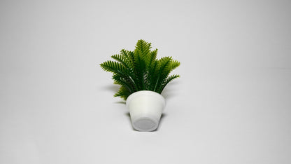 1:12 Scale Dolls House Miniature – Realistic Indoor/Outdoor Plant with White Pot