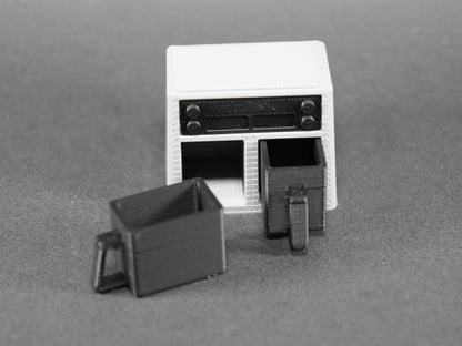 1:12 Scale Dolls House Miniature – Air Fryer (White Tefal Inspired)