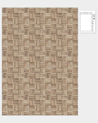 1:12 Scale Dolls House Miniature – Light Oak Wood Herringbone Flooring Sheets x2