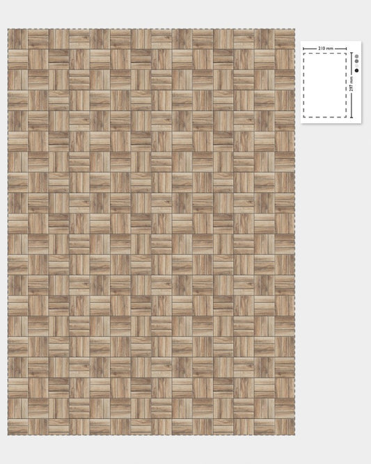1:12 Scale Dolls House Miniature – Light Oak Wood Herringbone Flooring Sheets x2