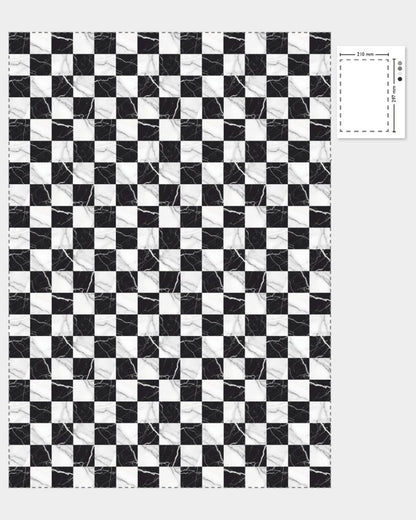 1:12 Scale Dolls House Miniature – Marble/Granite Effect Flooring Sheets x2