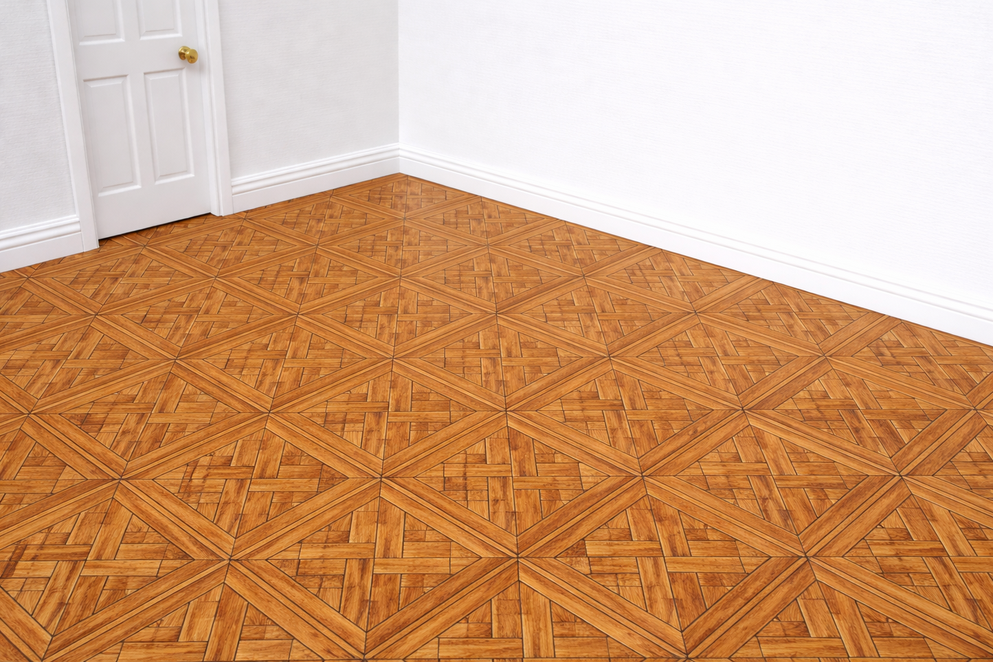 1:12 Scale Dolls House Miniature – Wooden Geometric Parquet Flooring Sheets x2