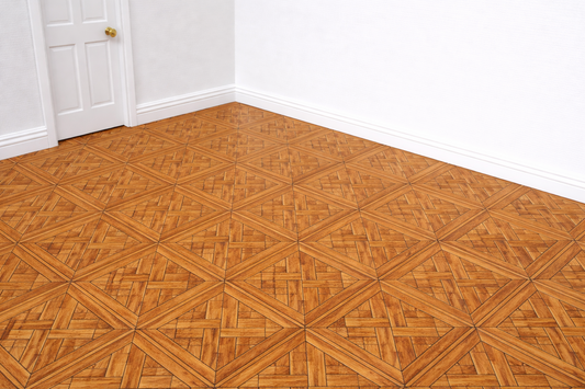 1:12 Scale Dolls House Miniature – Wooden Geometric Parquet Flooring Sheets x2