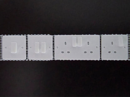 1:12 Scale Dolls House Miniature – Plug Sockets & Light Switches Pack. Detailed.
