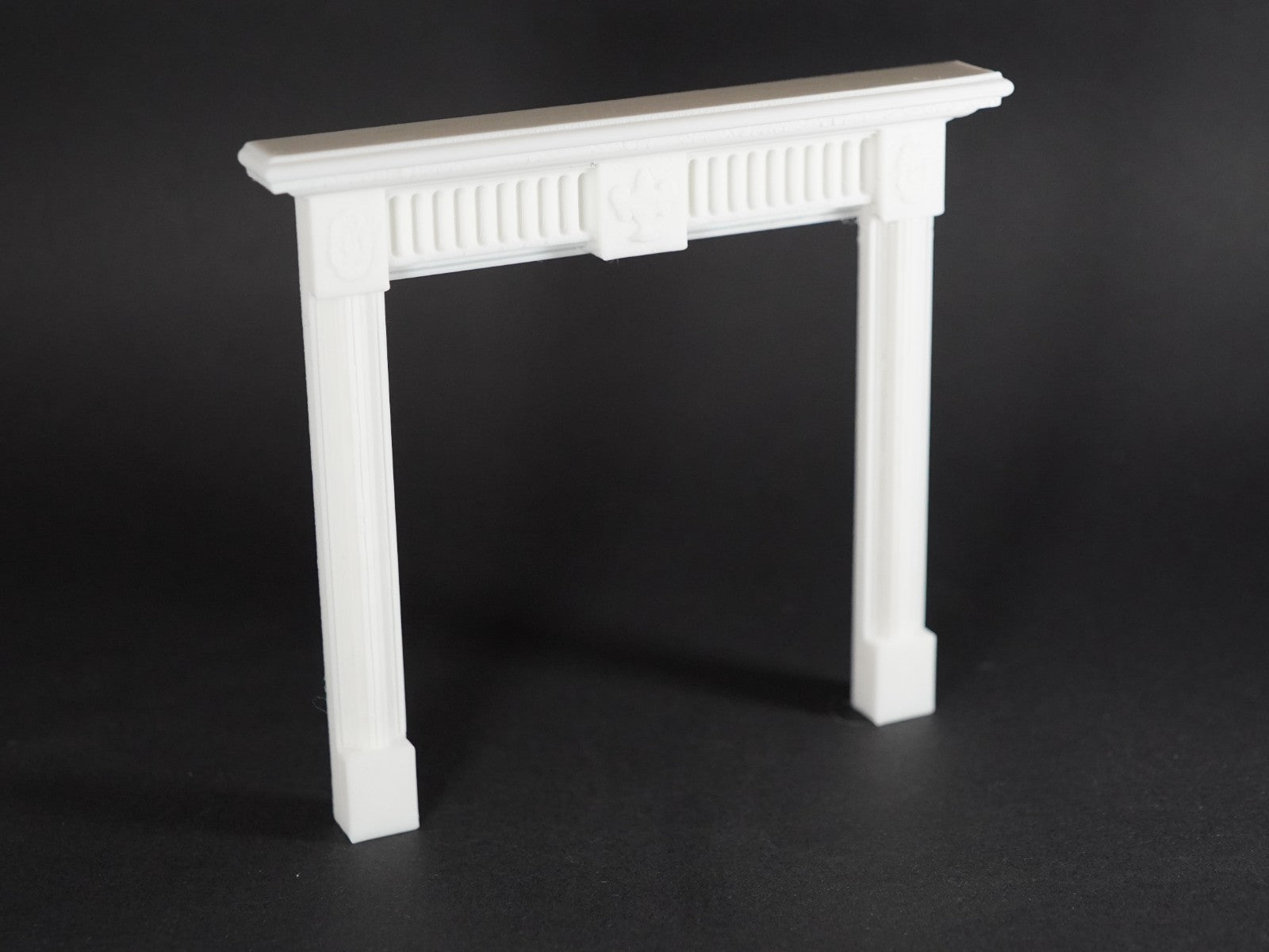 1:12 Scale Dolls House Miniature – Georgian Fleur Fireplace & Marble Hearth