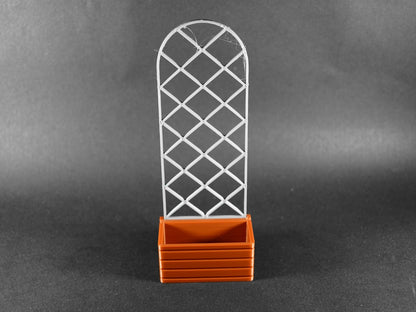 1:12 Scale Dolls House Miniature – Pot Planter with Trellis Design #5