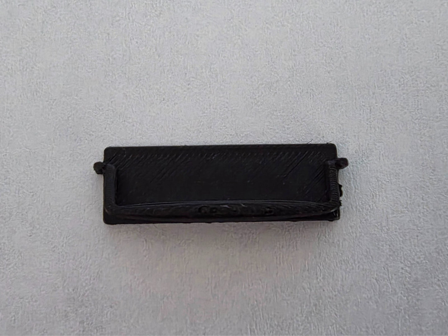 1:12 Scale Dolls House Miniature – Black Door Letterbox (Non-Opening)