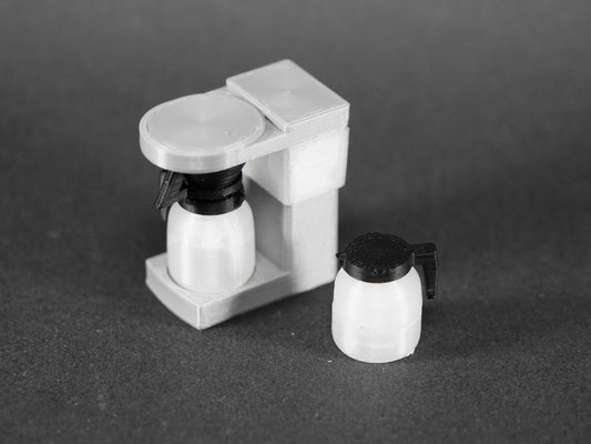 1:12 Scale Dolls House Miniature – Filter Coffee Machine (White Tefal Inspired)