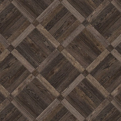 1:12 Scale Dolls House Miniature – Dark Parquet Block Flooring Sheets x2