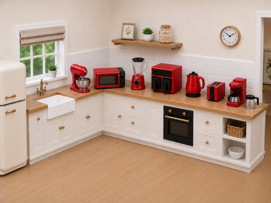 1:12 Scale Dolls House Miniature – Toaster (Red Smeg Inspired)