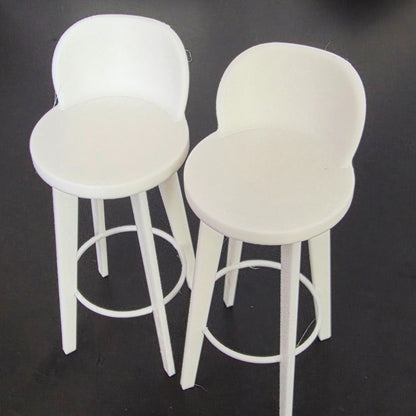 1:12 Scale Dolls House Miniature - IKEA-Inspired 2x Pub Bar Stools / Chairs
