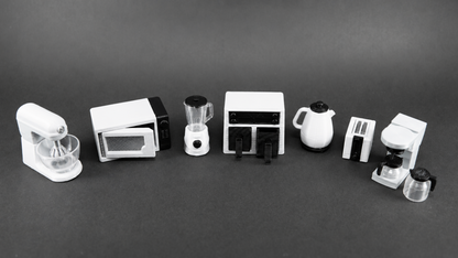 1:12 Scale Dolls House Miniature – Filter Coffee Machine (White Tefal Inspired)
