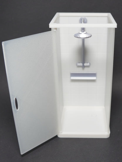 1:12 Scale Dolls House Miniature – Realistic Traditional Bathroom Cubicle Shower