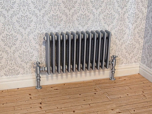 1:12 Scale Dolls House Miniature – Silver Heating Radiator