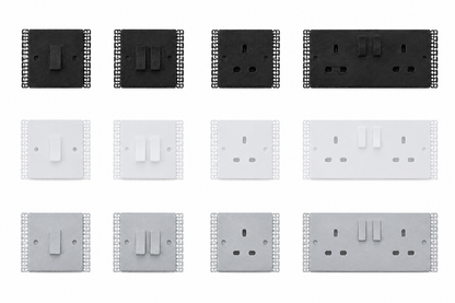 1:12 Scale Dolls House Miniature – Individual Plug Sockets & Light Switches. Detailed.