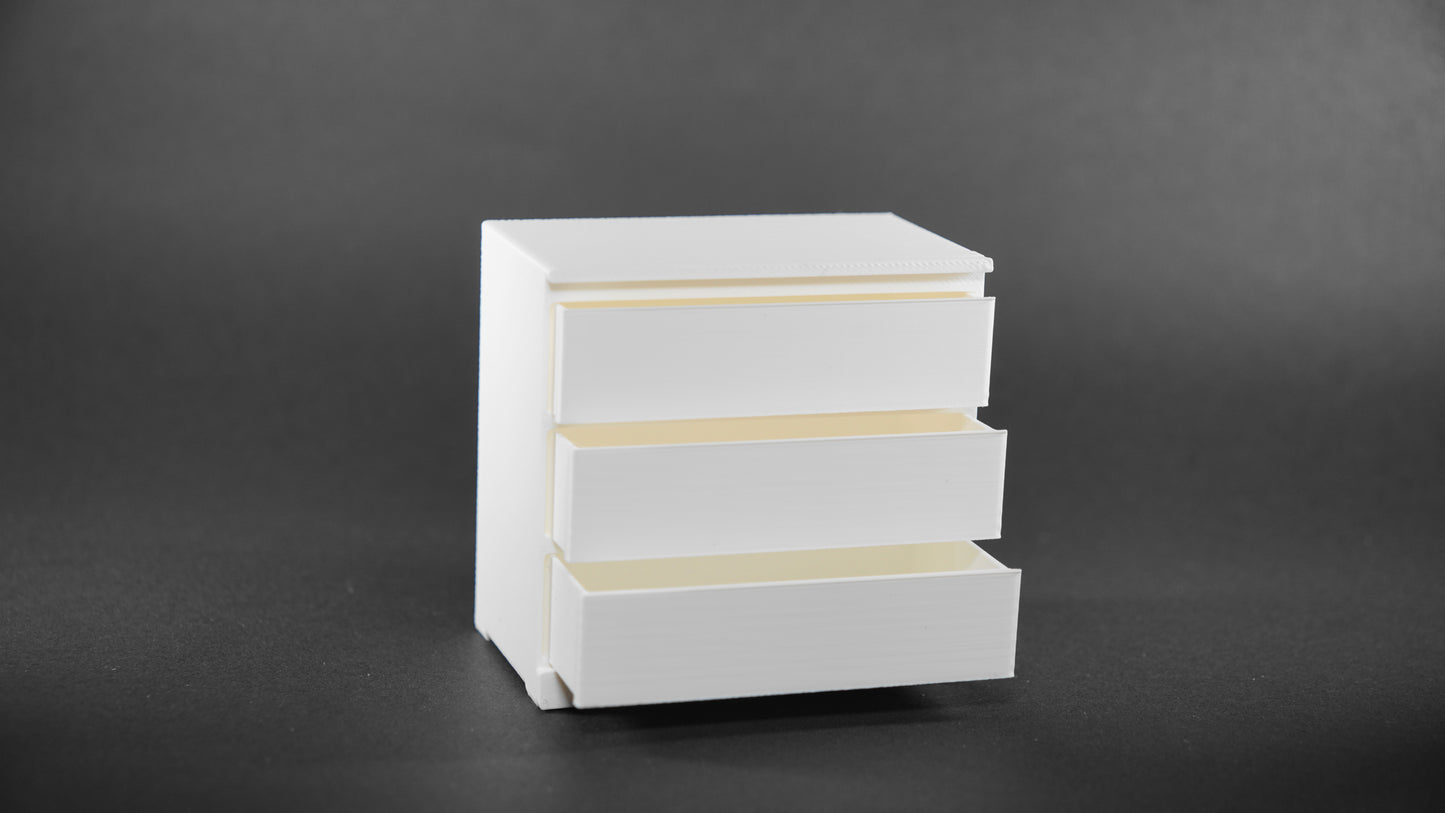 1:12 Scale Dolls House Miniature – IKEA-Inspired Chest of Drawers / Storage Unit