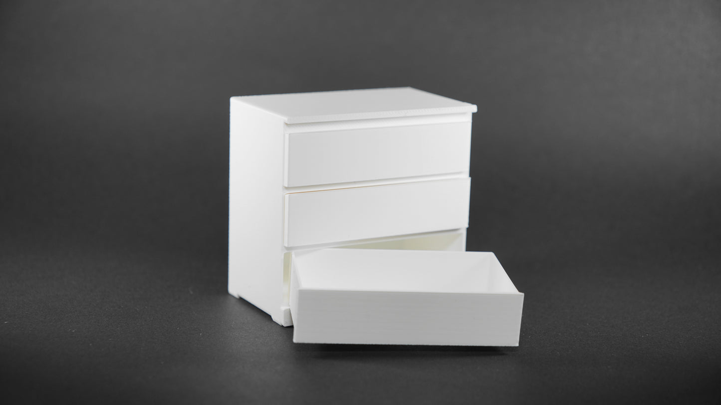 1:12 Scale Dolls House Miniature – IKEA-Inspired Chest of Drawers / Storage Unit