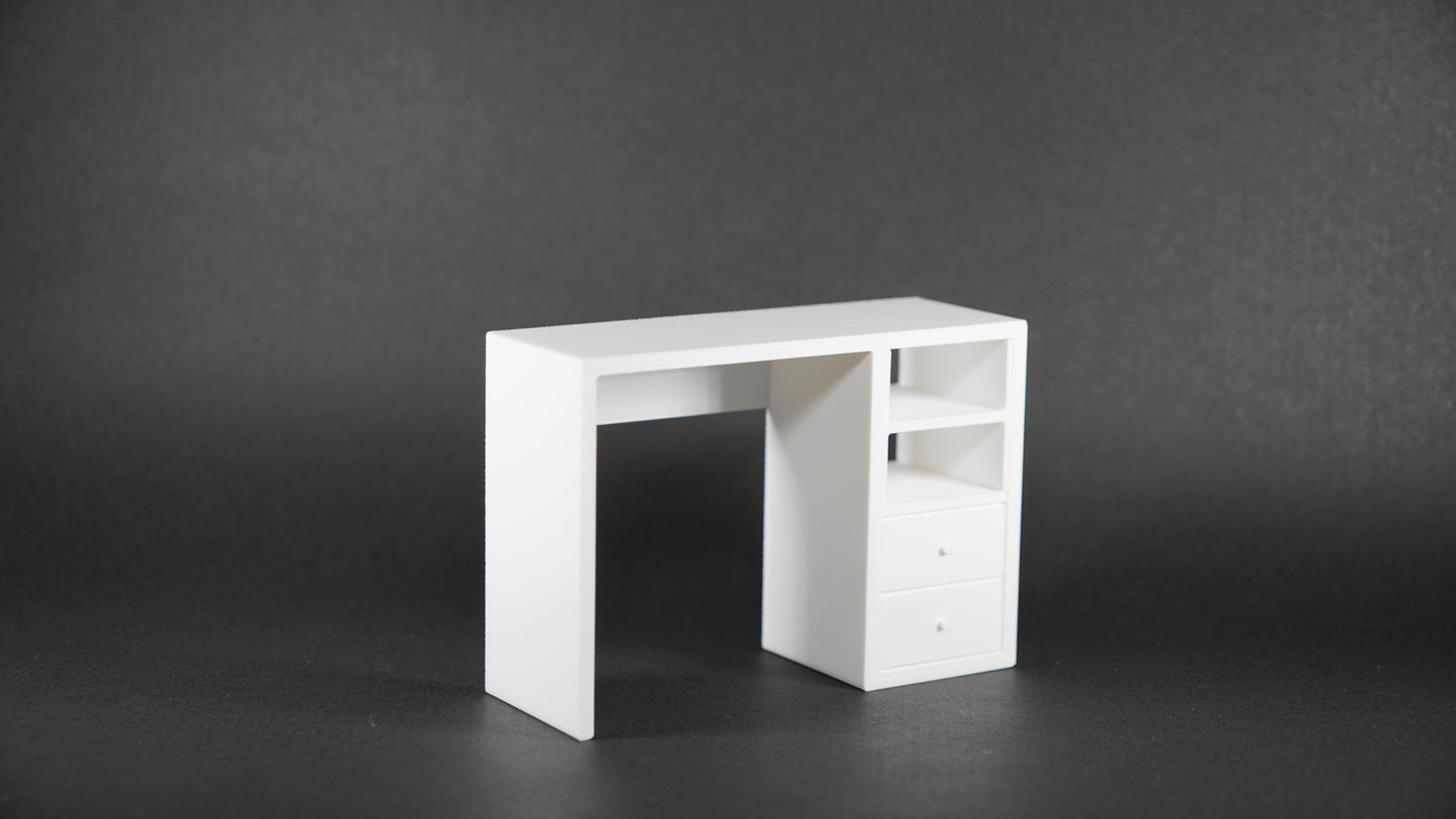 1:12 Scale Dolls House Miniature – IKEA-Inspired Office Computer Desk/Table