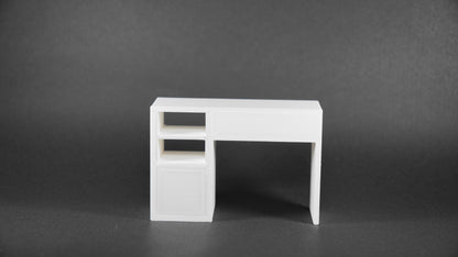 1:12 Scale Dolls House Miniature – IKEA-Inspired Office Computer Desk/Table