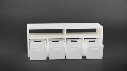 1:12 Scale Dolls House Miniature – IKEA-Inspired TV Stand & Storage Drawers Unit